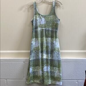 Columbia Green and Blue Patterned Dress